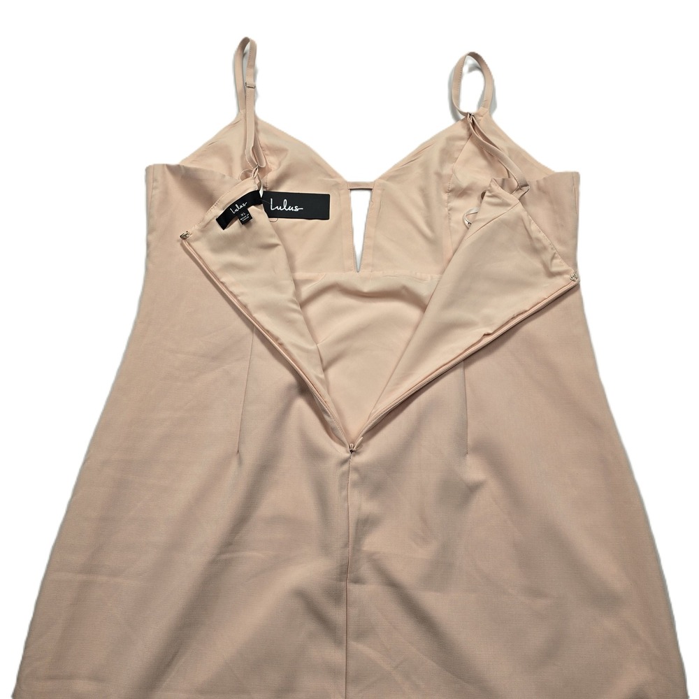 Lulus Women's Sultry Moments Blush Pink V-Neck Sleeveless Mini Dress Size XL - Picture 3 of 10